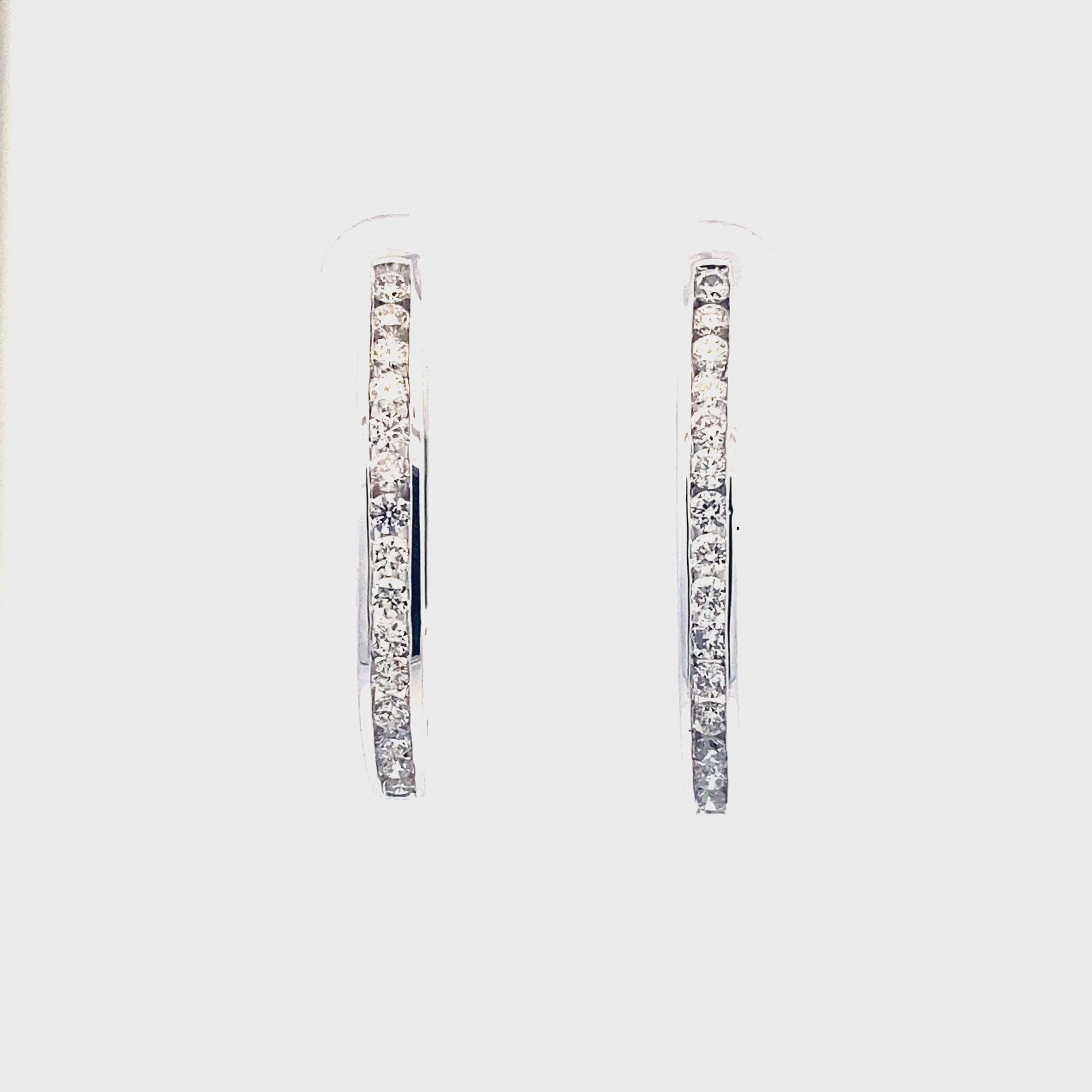 0.33ct Diamond Huggie Earrings In 9ct Rose Gold main image 0