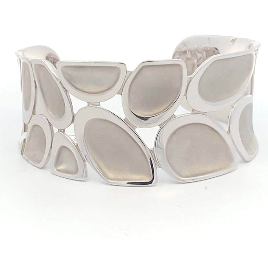 Breuning Pebble - Cuff Bangle SS/RH - The French Door Jewellers