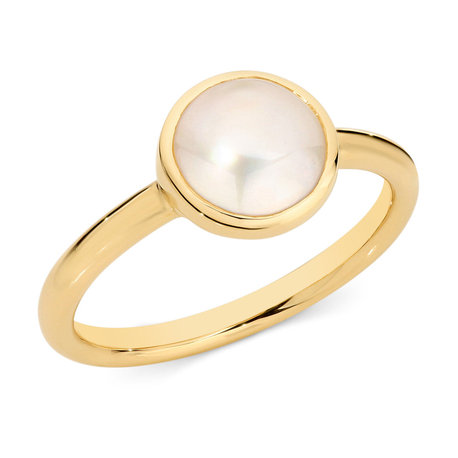 9ct Yellow Gold Freshwater Pearl Mabe Ring