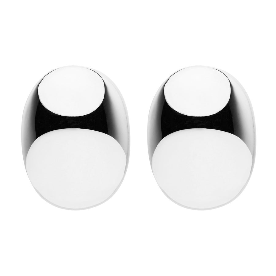 Najo Silver Domed Earrings