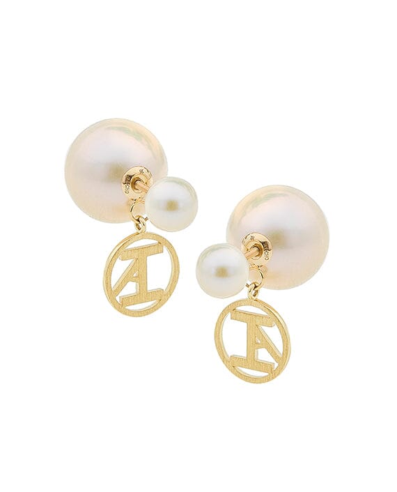 Double Pearl Studs Edison & Freshwater Pearls