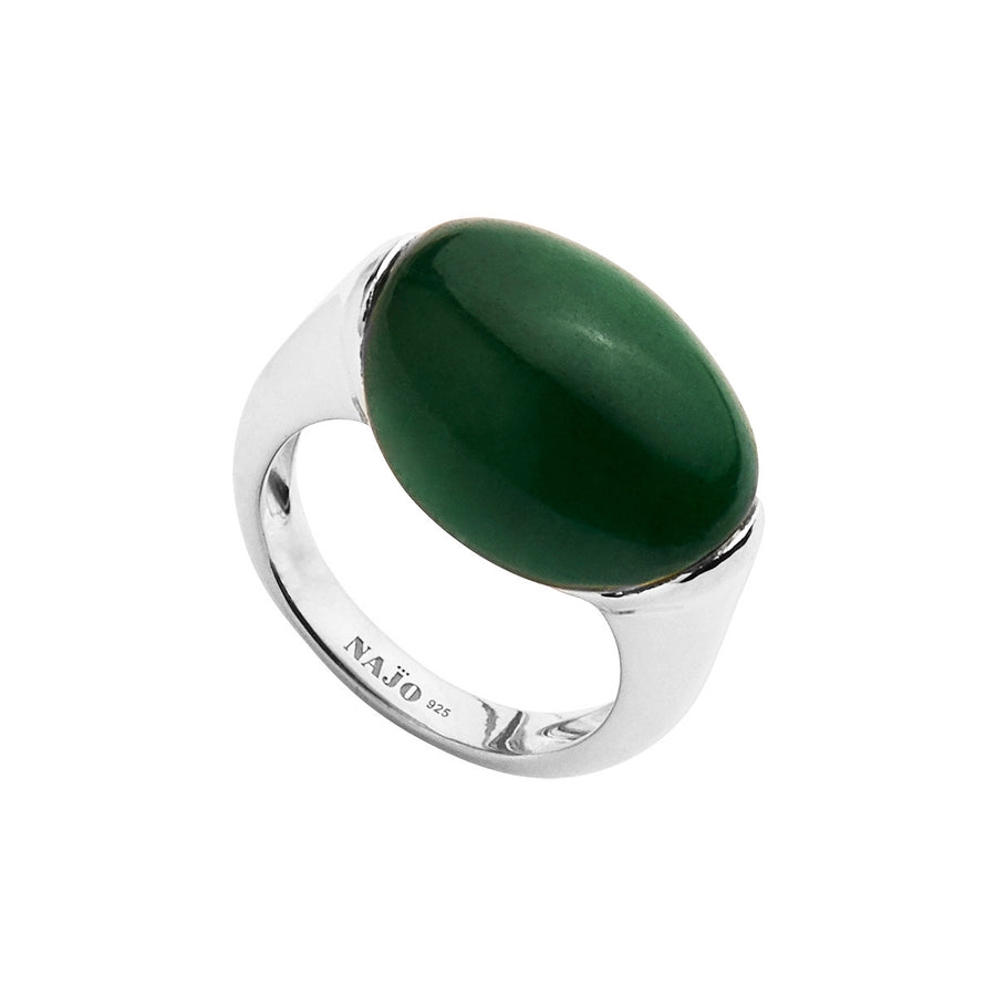 Najo Aventurine Pebble Silver Ring
