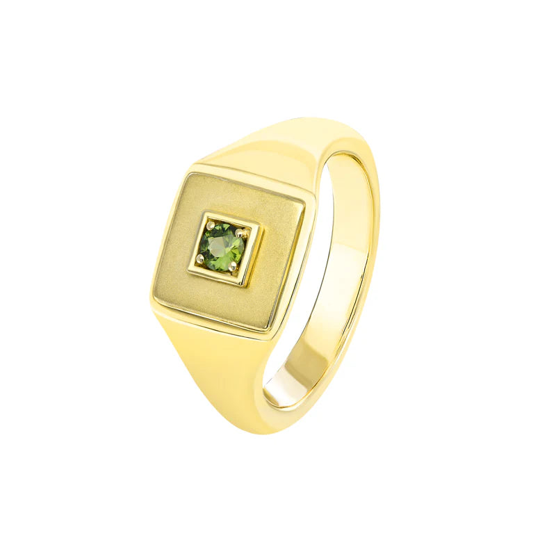 Australian Green Sapphire 'Hamel' ring