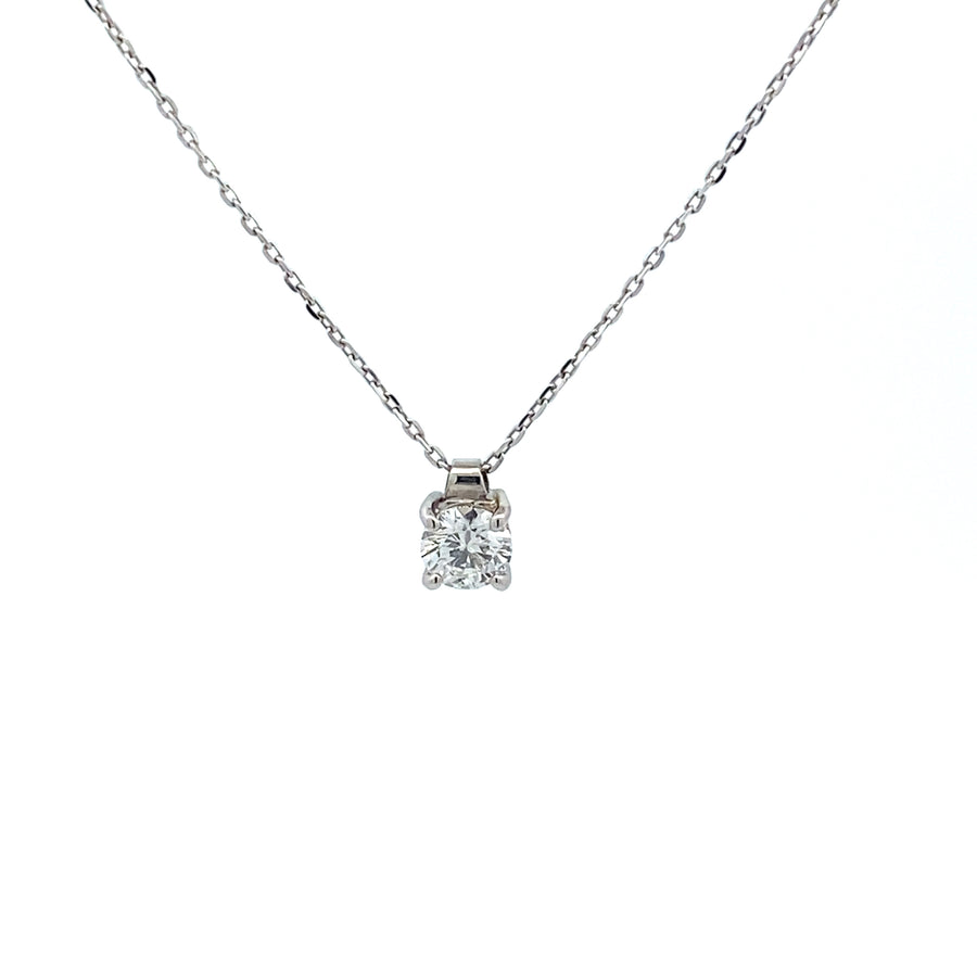 9K White Gold Floating 0.60ct Diamond Pendant