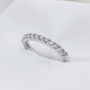 EGS - 18K White Gold Half Eternity Diamond Ring - The French Door Jewellers