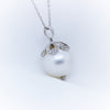 EGS - 18k White Gold South Sea Pearl with Diamond Pendant - The French Door Jewellers