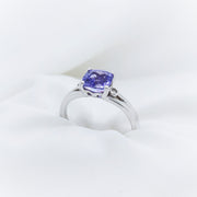 9K White Gold Tanzanite Diamond Ring - The French Door Jewellers