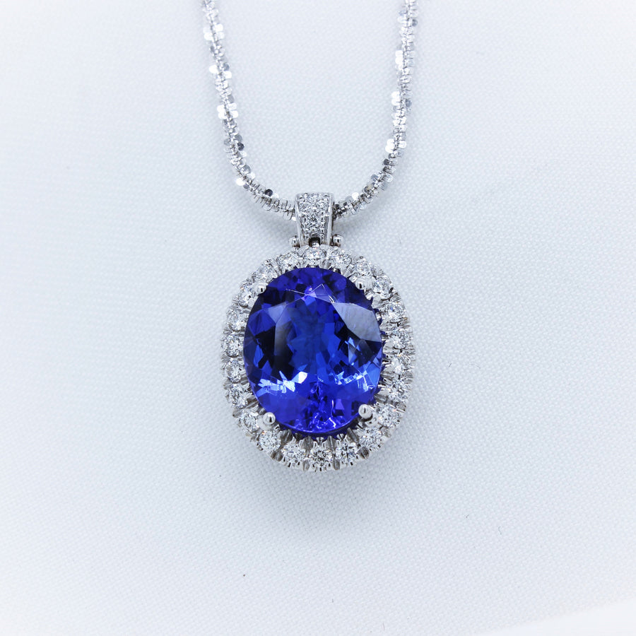 18K Tanzanite and Diamond Necklace - The French Door Jewellers