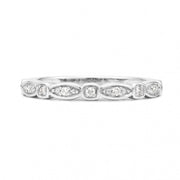 9K White Gold Diamond Stack Ring - The French Door Jewellers