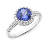 9K White Gold Tanzanite & Diamond Ring - The French Door Jewellers
