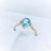 9K Yellow Gold Blue Topaz Ring - The French Door Jewellers