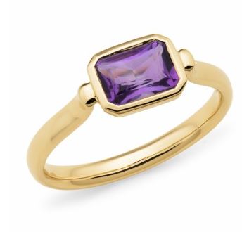 9K Yellow Gold Amethyst Ring - The French Door Jewellers