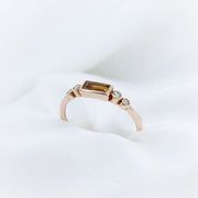 9K Rose Gold Citrine and Diamond Ring - The French Door Jewellers