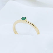 EGS - 9K Yellow Gold Stacking Emerald Ring - The French Door Jewellers