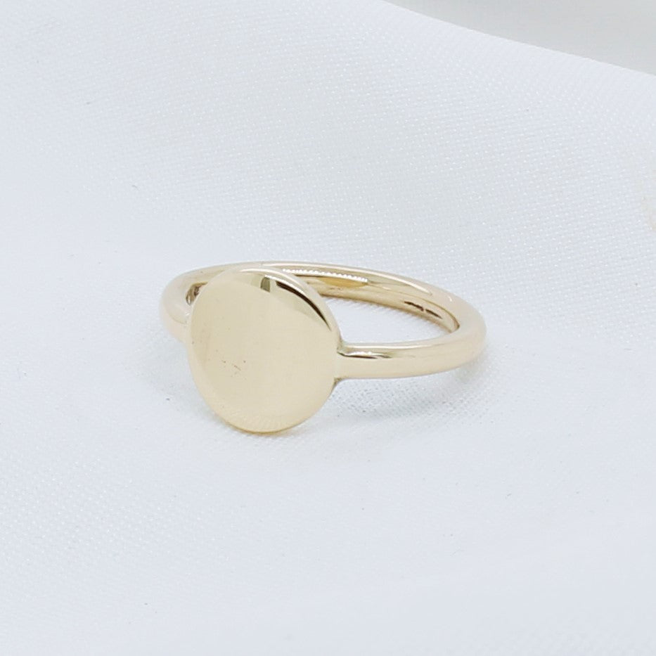 EGS - 9K Yellow Gold Signet Ring (Small)