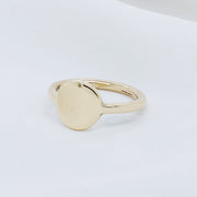 EGS - 9K Yellow Gold Signet Ring (Small) - The French Door Jewellers