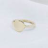 EGS - 9K Yellow Gold Signet Ring (Small) - The French Door Jewellers