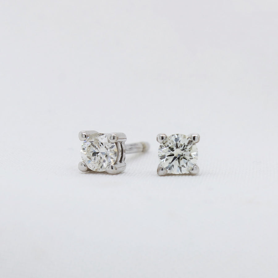 EGS - 9K White Gold Diamond Earrings - The French Door Jewellers
