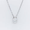 EGS - 9K White Gold Floating Diamond Pendant - The French Door Jewellers