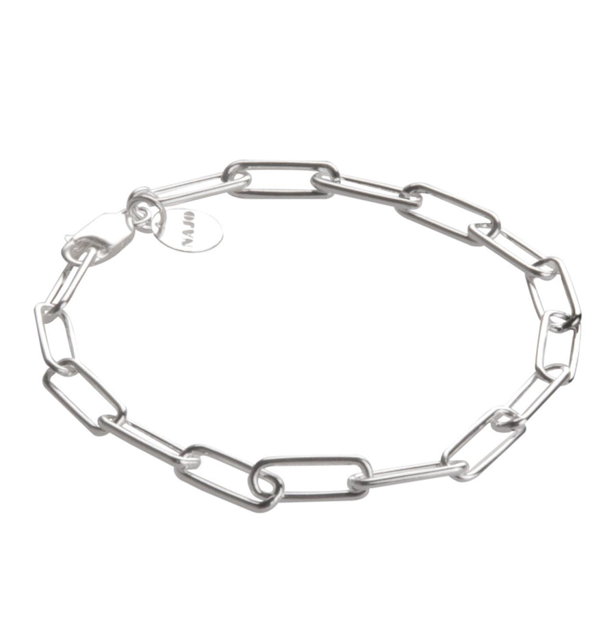 Najo silver rectangular link chain,