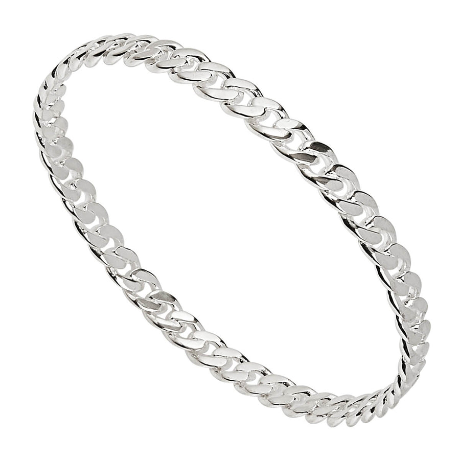 Najo Curb Silver Bangle