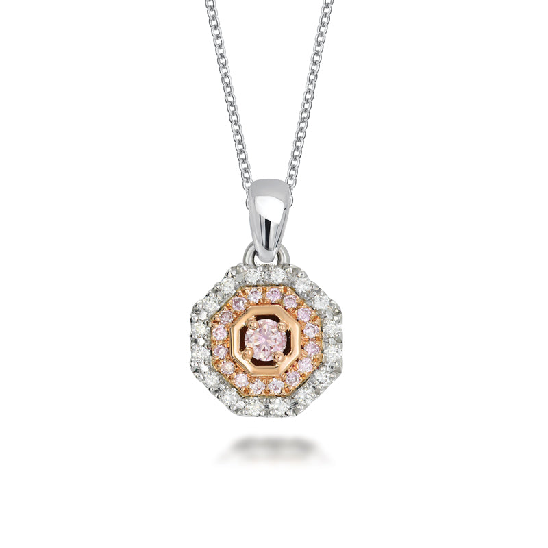 Blush Addison Necklace - 18K Rose & White Gold