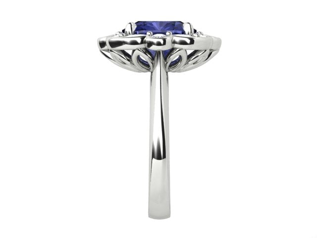 18k White Gold Tanzanite & Diamond Ring - The French Door Jewellers