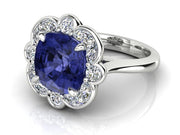 18k White Gold Tanzanite & Diamond Ring - The French Door Jewellers