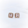 9K Rose Gold Morganite & Diamond Earrings - The French Door Jewellers