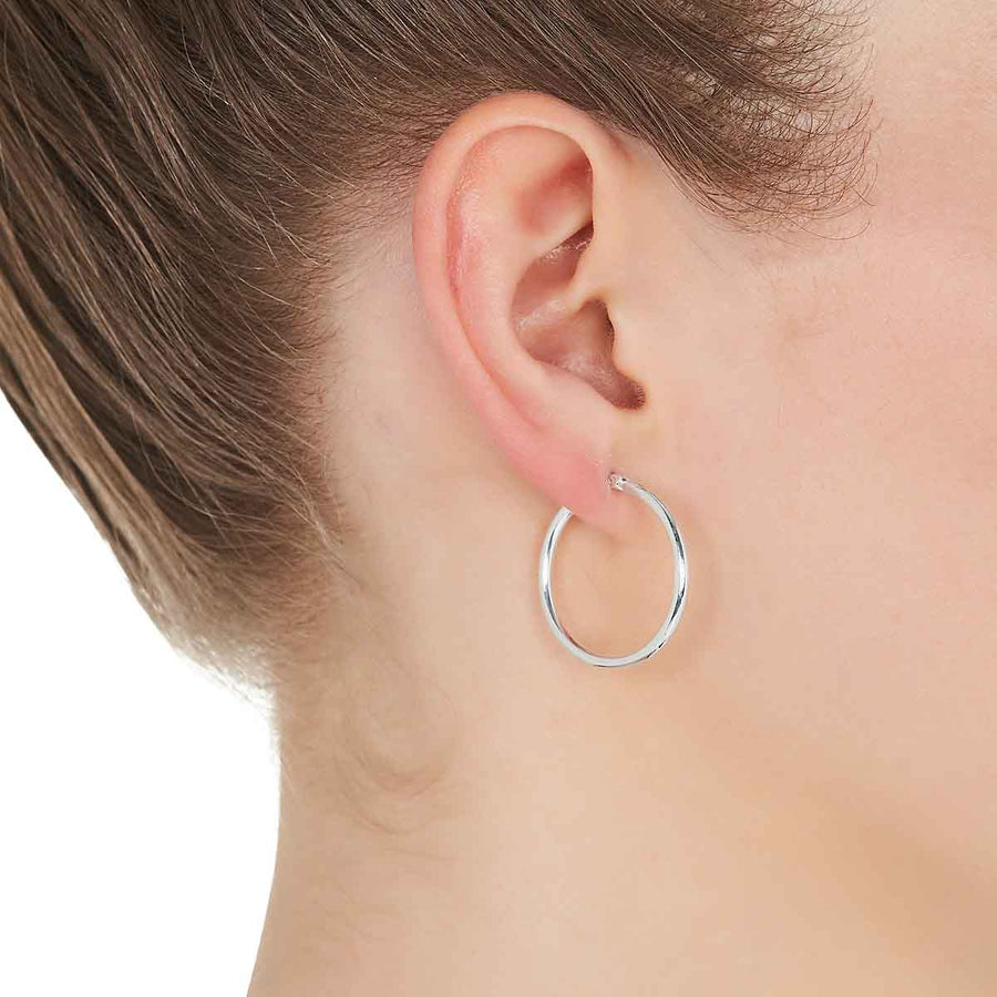 Najo Simple Hoop 2x25mm - The French Door Jewellers