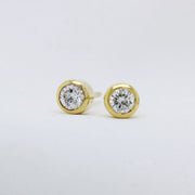 EGS - 18K Yellow Gold Diamond Earrings - The French Door Jewellers