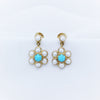 9K Turquoise and Pearl Earring - The French Door Jewellers