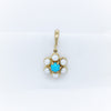 9K Turquoise and Pearl Pendant - The French Door Jewellers