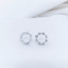 18K White Gold Diamond Stud Earrings - The French Door Jewellers
