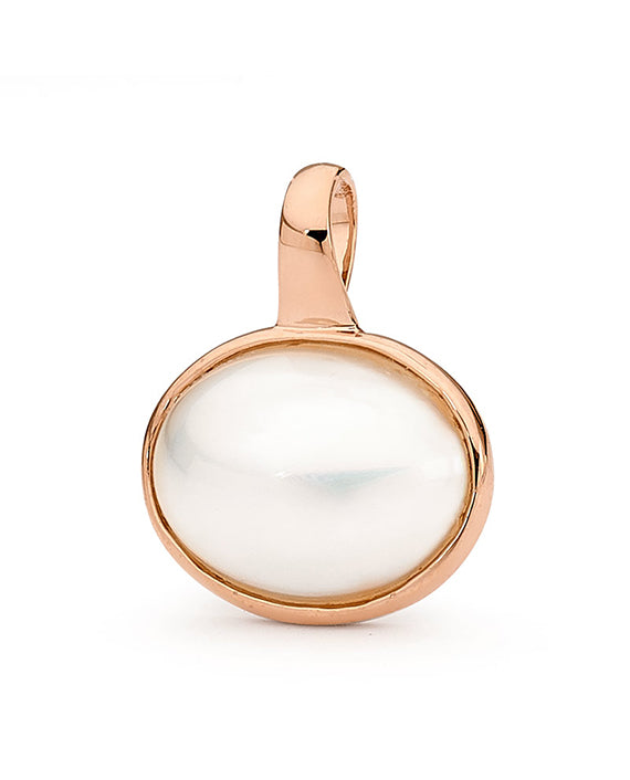 9ct Rose Gold Mabe Pearl Pendant