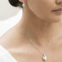 Sterling Silver Freshwater Pearl Cage Pendant