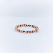 9K Rose Gold Plain Ball Ring - The French Door Jewellers
