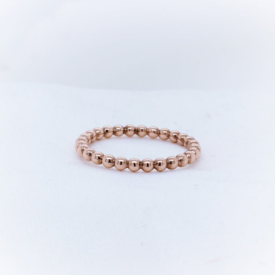 9K Rose Gold Plain Ball Ring - The French Door Jewellers
