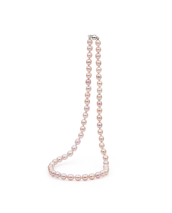 Pink Oval Freshwater Pearl Strand