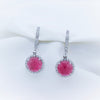 18K White Gold Pink Tourmaline Earrings - The French Door Jewellers