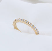 EGS - 18K Rose Gold Half Eternity Diamond Ring - The French Door Jewellers