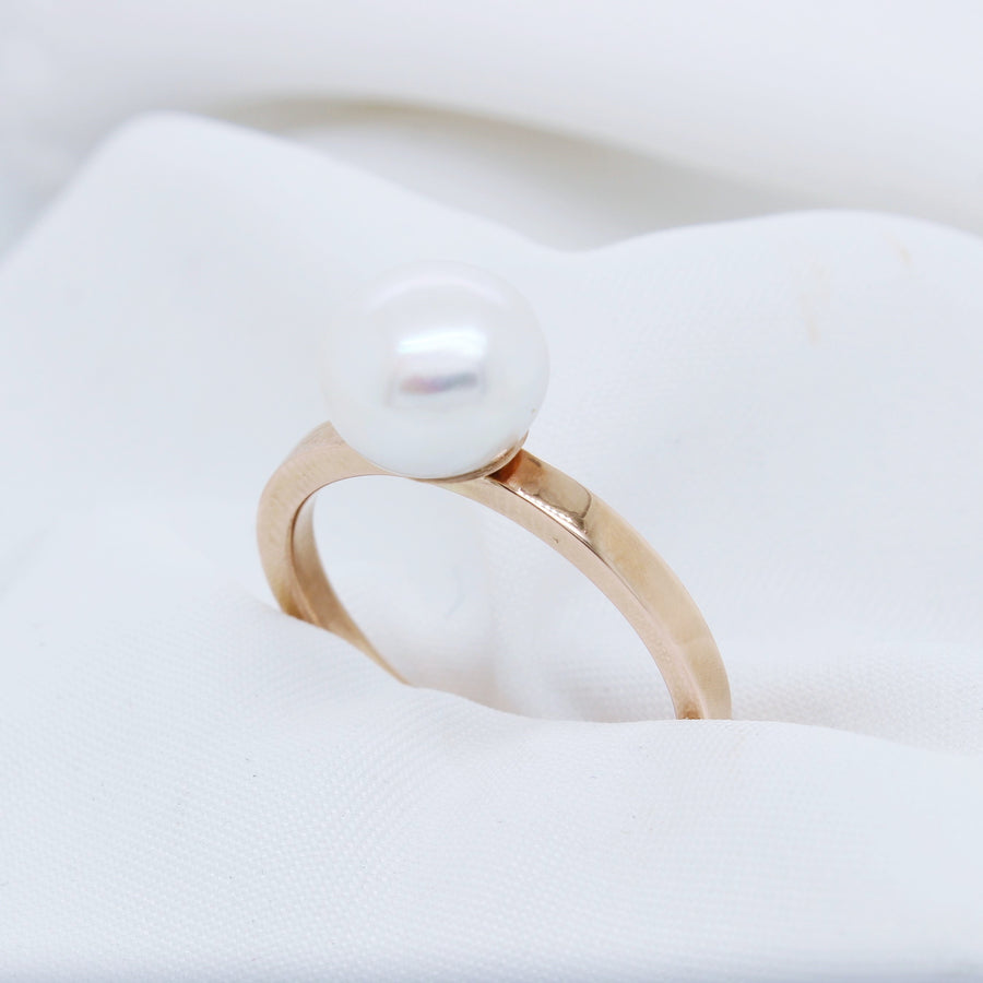 EGS - 9K Rose Gold Pearl Ring - The French Door Jewellers