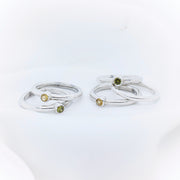 EGS - Sterling Silver Stacking Gemstone Ring - The French Door Jewellers