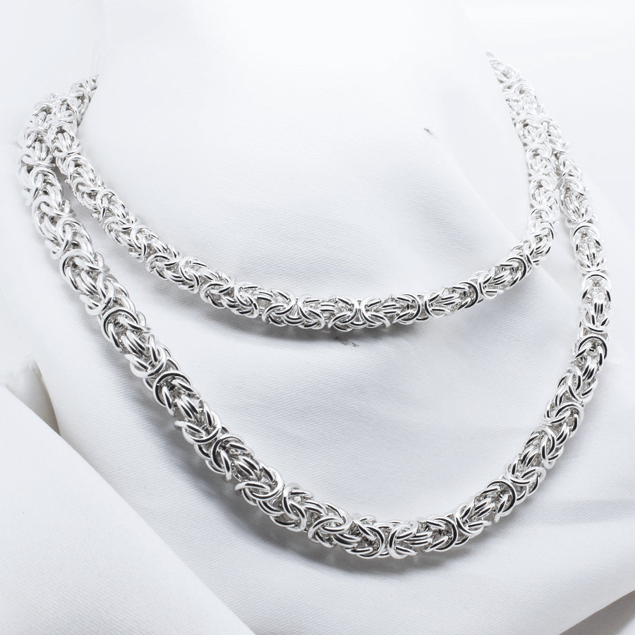 Pure Silver Byzantine Chain – CERES Fine Jewelry
