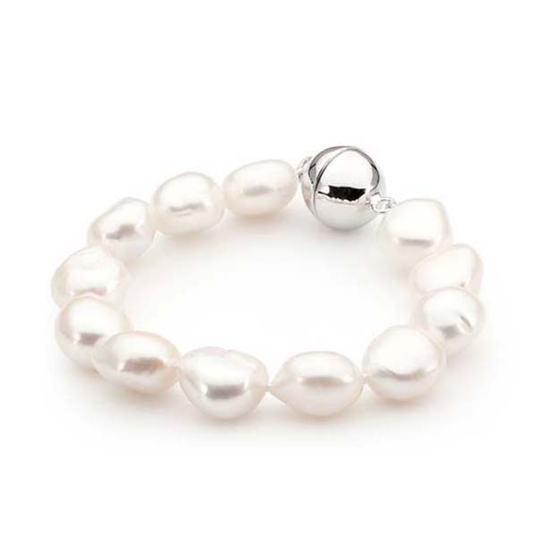 KESHI FRESHWATER PEARL BRACELET WITH MAGNETIC CLASP