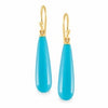 9K Yellow Gold Turquoise Earrings - The French Door Jewellers