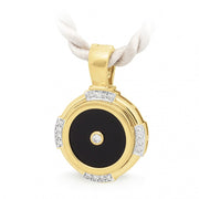 9K Yellow Gold Onyx & Diamond  Enhancer - The French Door Jewellers