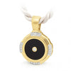 9K Yellow Gold Onyx & Diamond  Enhancer - The French Door Jewellers