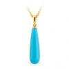 9K Yellow Gold Turquoise Pendant - The French Door Jewellers