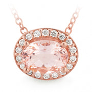 9K Rose Gold Morganite Pendant - The French Door Jewellers